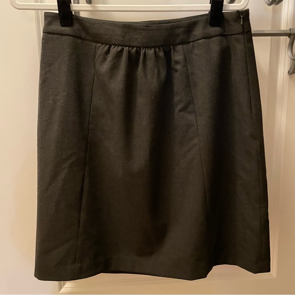 Brooks Brothers 346 Milano Fit Charcoal Suit Pencil Skirt Size 8
